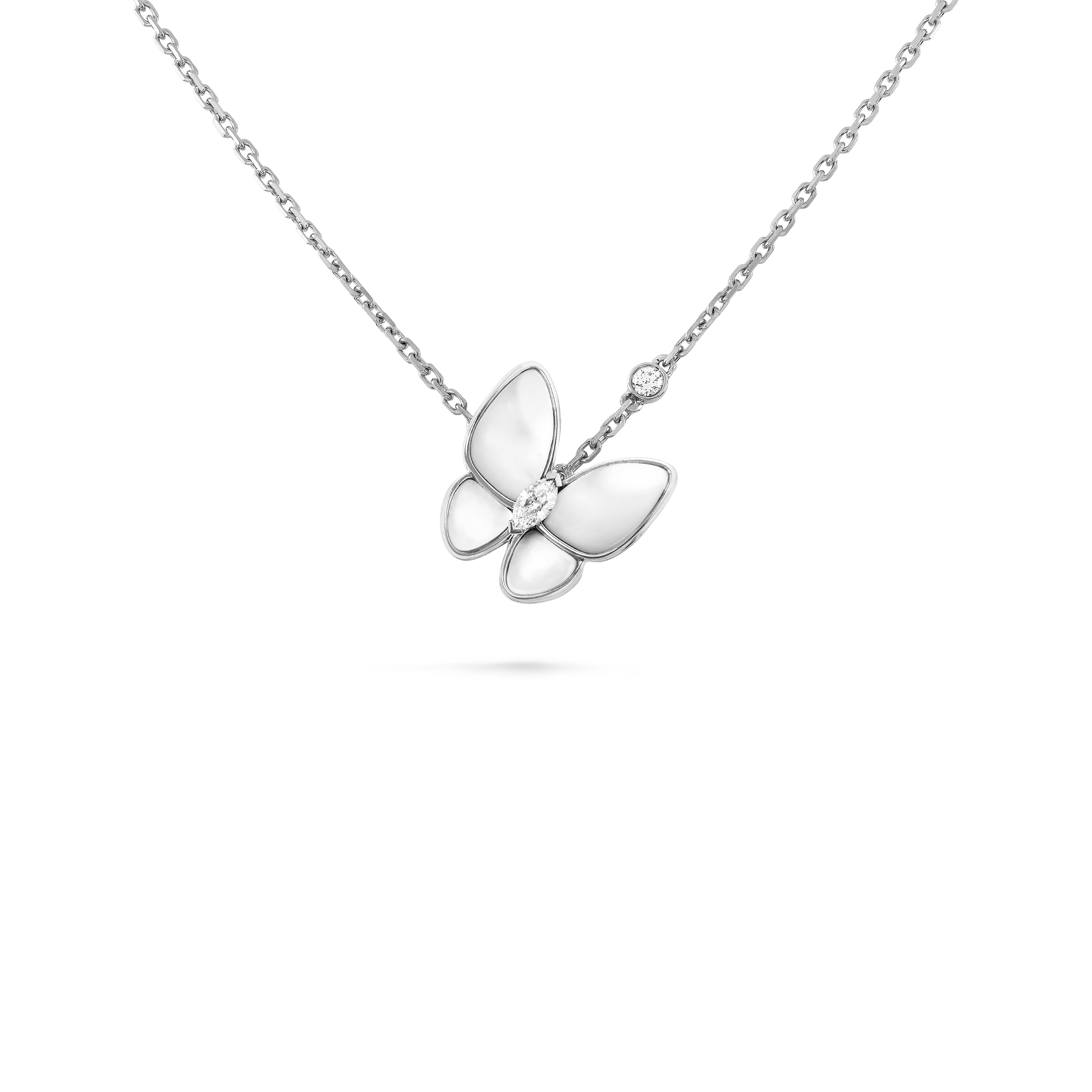 VAN CLEEF ARPELS TWO BUTTERFLY PENDANT VCARO8F100